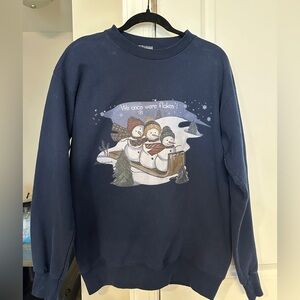 Vintage Snowman Sweatshirt “We once were flakes!”